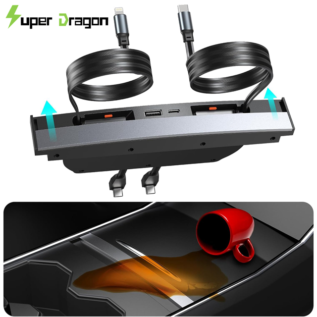 USB Hub Fast Phone Charger For Tesla Car Model 3 Model Y-Waterproof Design