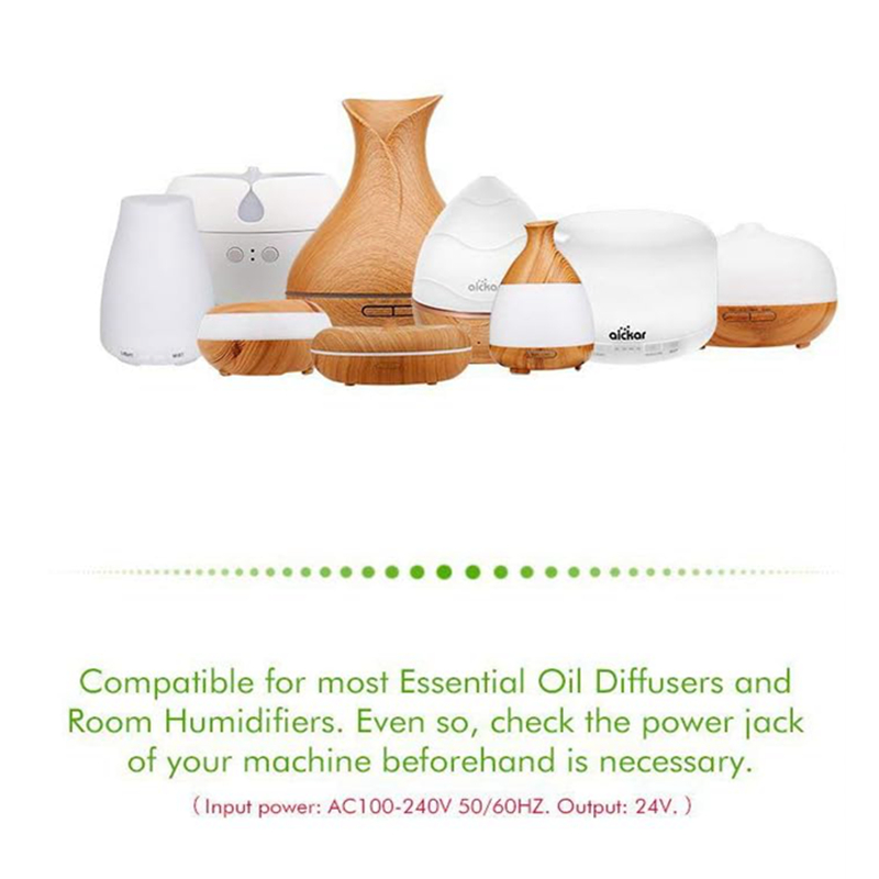 24V 0.5A/0.65A Diffuser Power Cord For Essential Oil Diffusers Humidifiers Replacement Adaptor