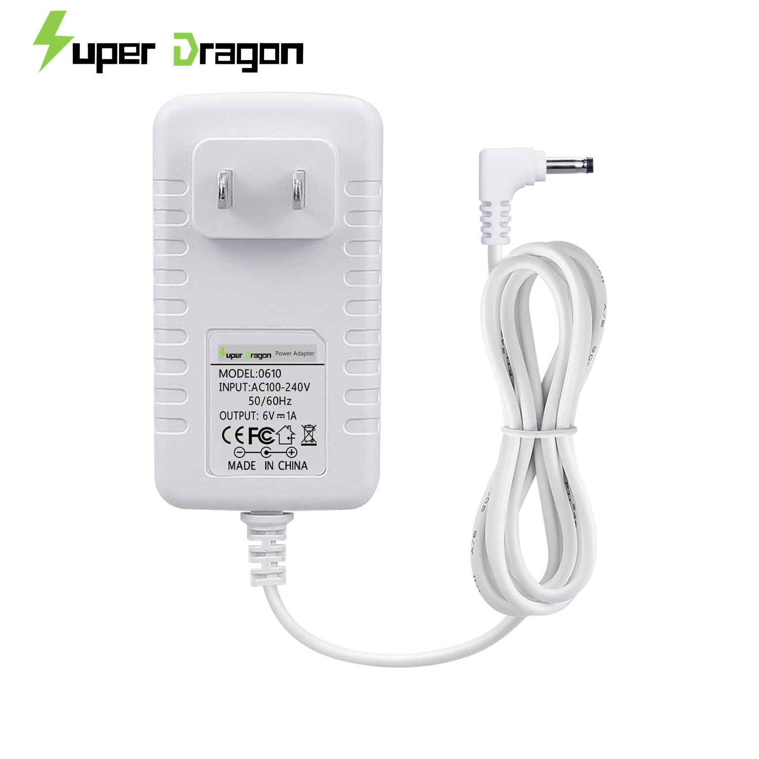 6V 500mA 1000mA AC To DC Power Adapter For Blood Pressure Monitor Replacement DC 6V 1A Power Cord Supply